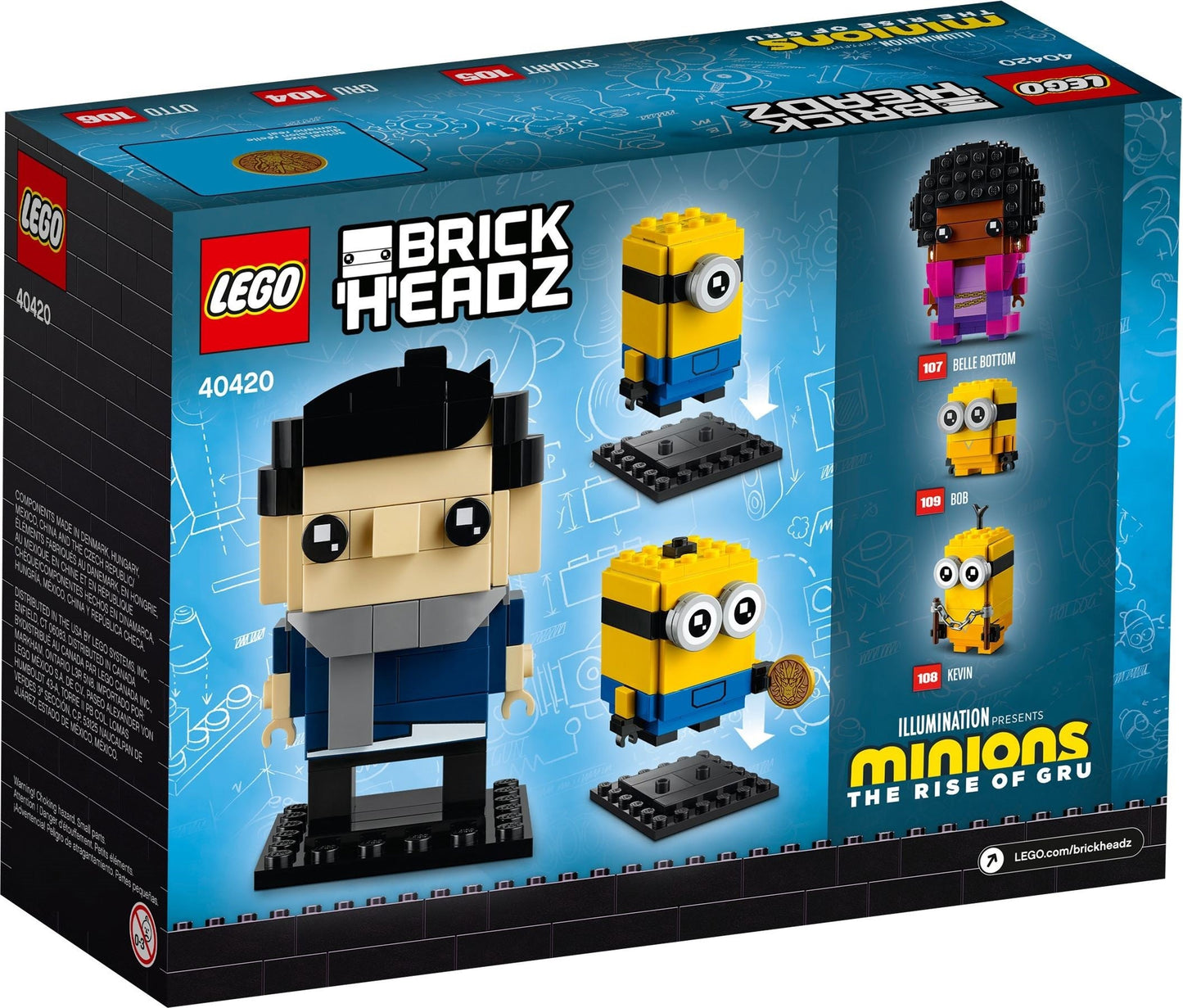 LEGO 40420 BrickHeadz Gru, Stuart & Otto Minions