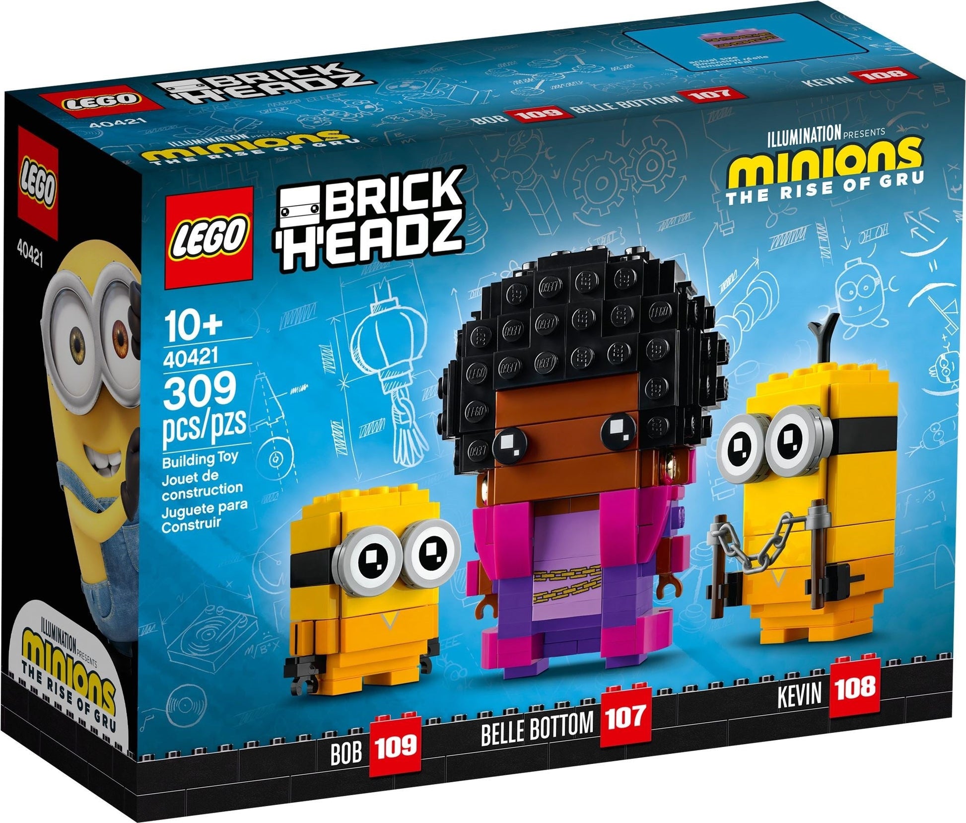 LEGO Brickheadz 40421 Minions Belle Bottom, Kevin and Bob- Auzzi Store