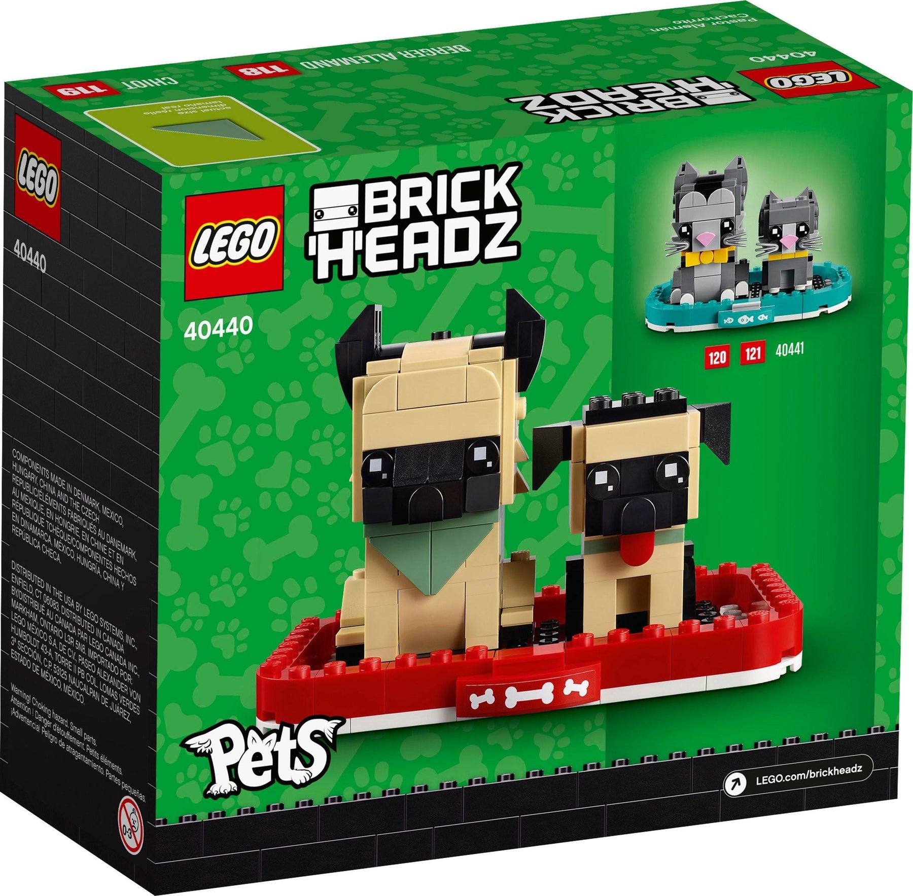 LEGO 40440 German Shepherd Dog & Puppy BrickHeadz Set - SuperSaverAU - view 2