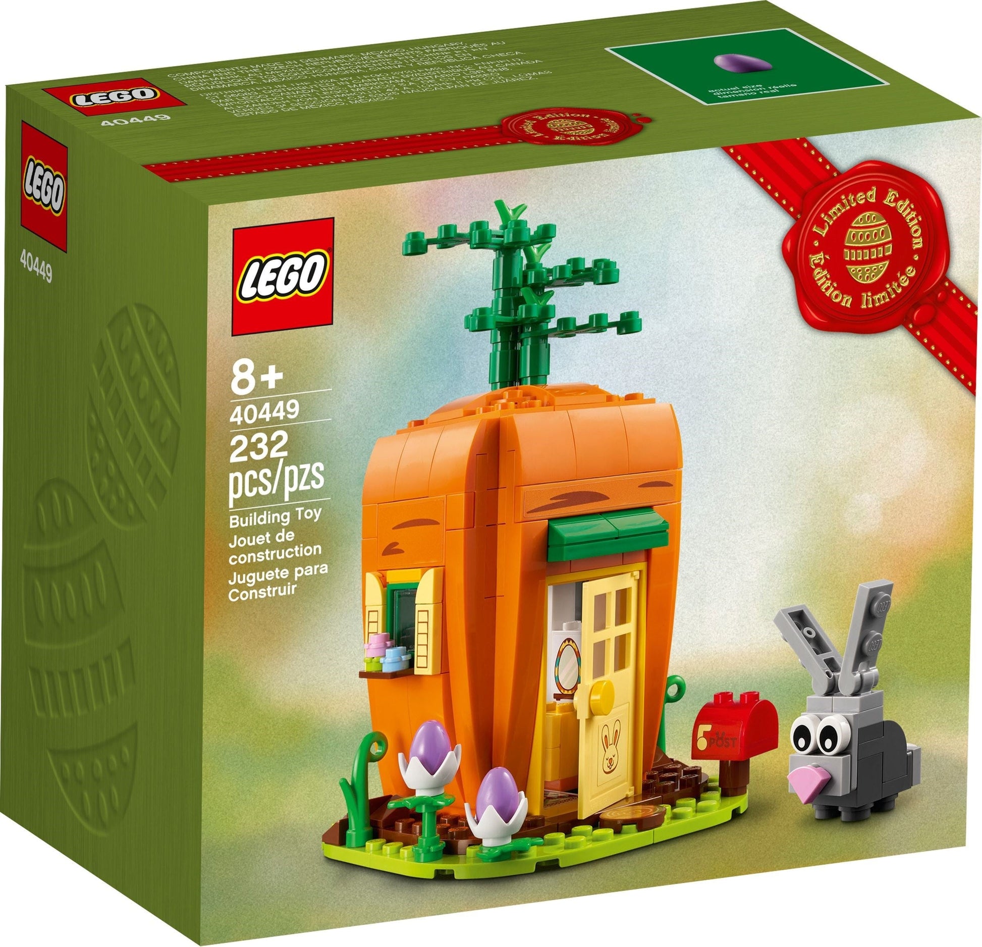 Lego Easter Excl 40449 Easter Bunny's Carrot House - Auzzi Store