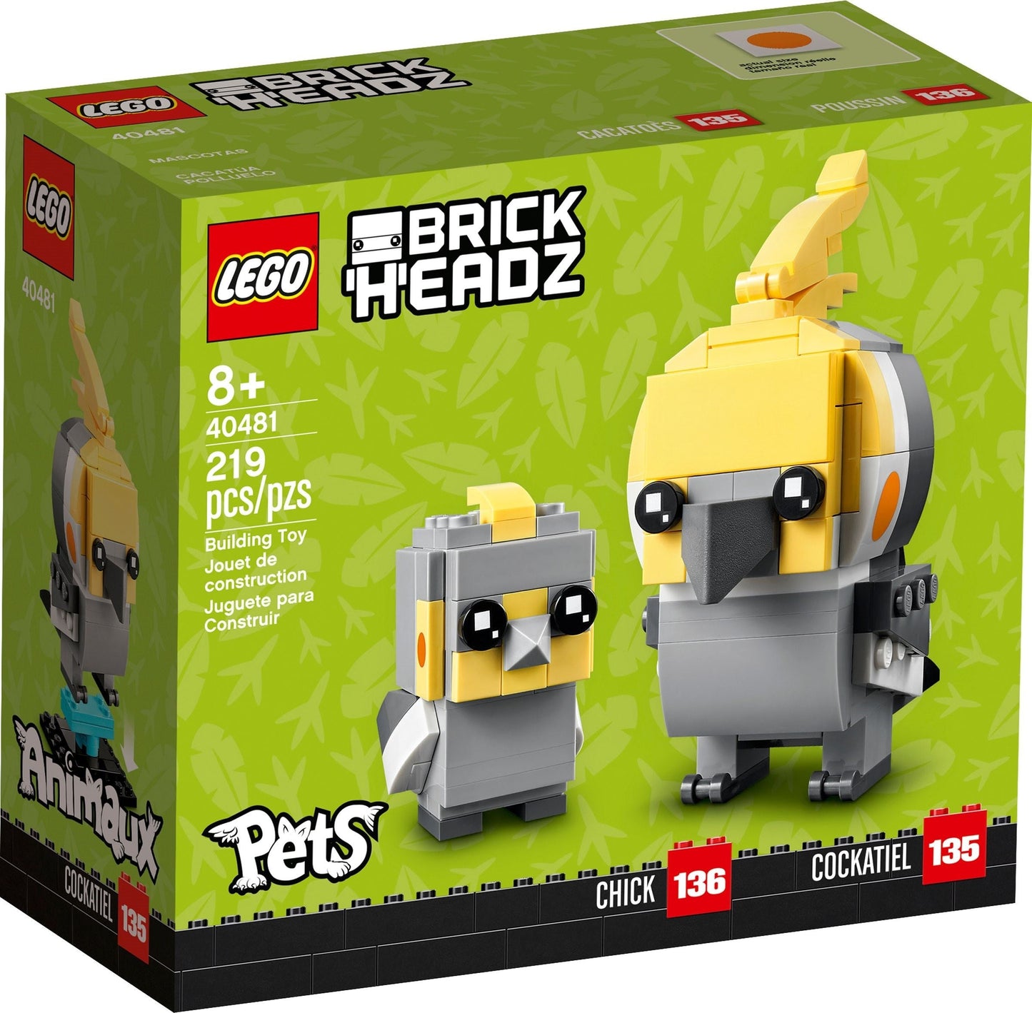 LEGO 40481 Cockatiel & Chick BrickHeadz Set