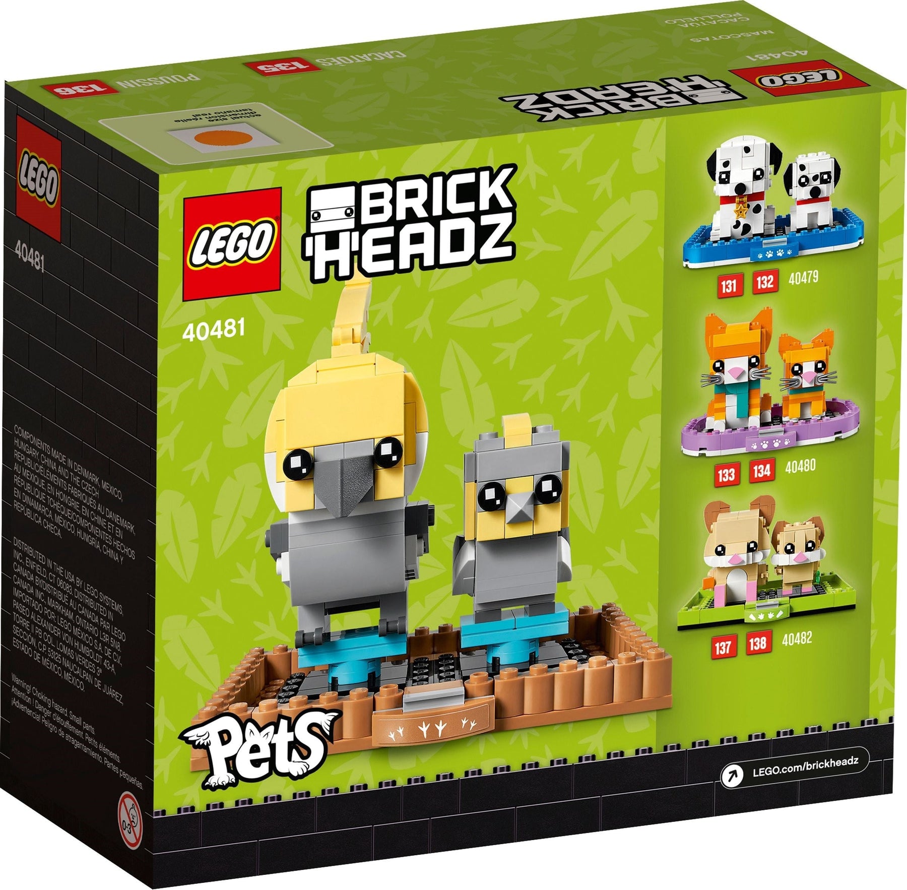 LEGO 40481 Cockatiel & Chick BrickHeadz Set - SuperSaverAU - view 2