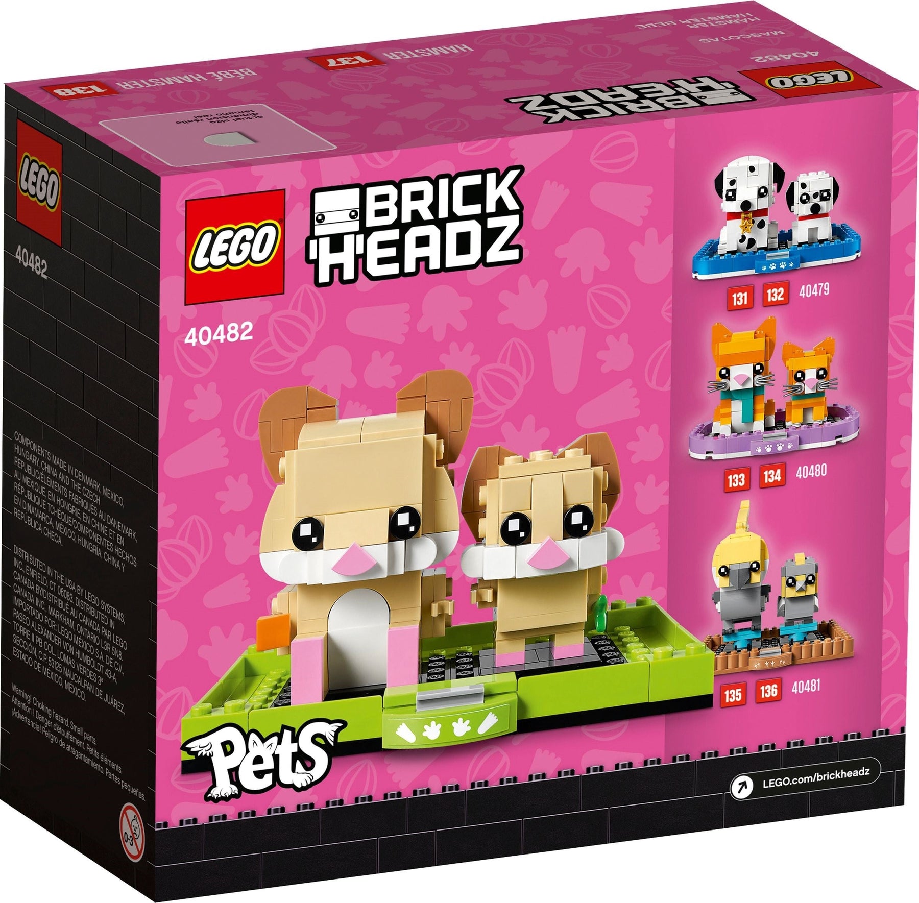 LEGO 40482 BrickHeadz™ Hamster & Baby Pet Set - SuperSaverAU - view 2