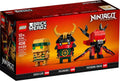 LEGO BRICKHEADZ Ninjago Firstbourne Dragon Nya Samura X Golden Lloyd (40490) - SuperSaverAU - view 1