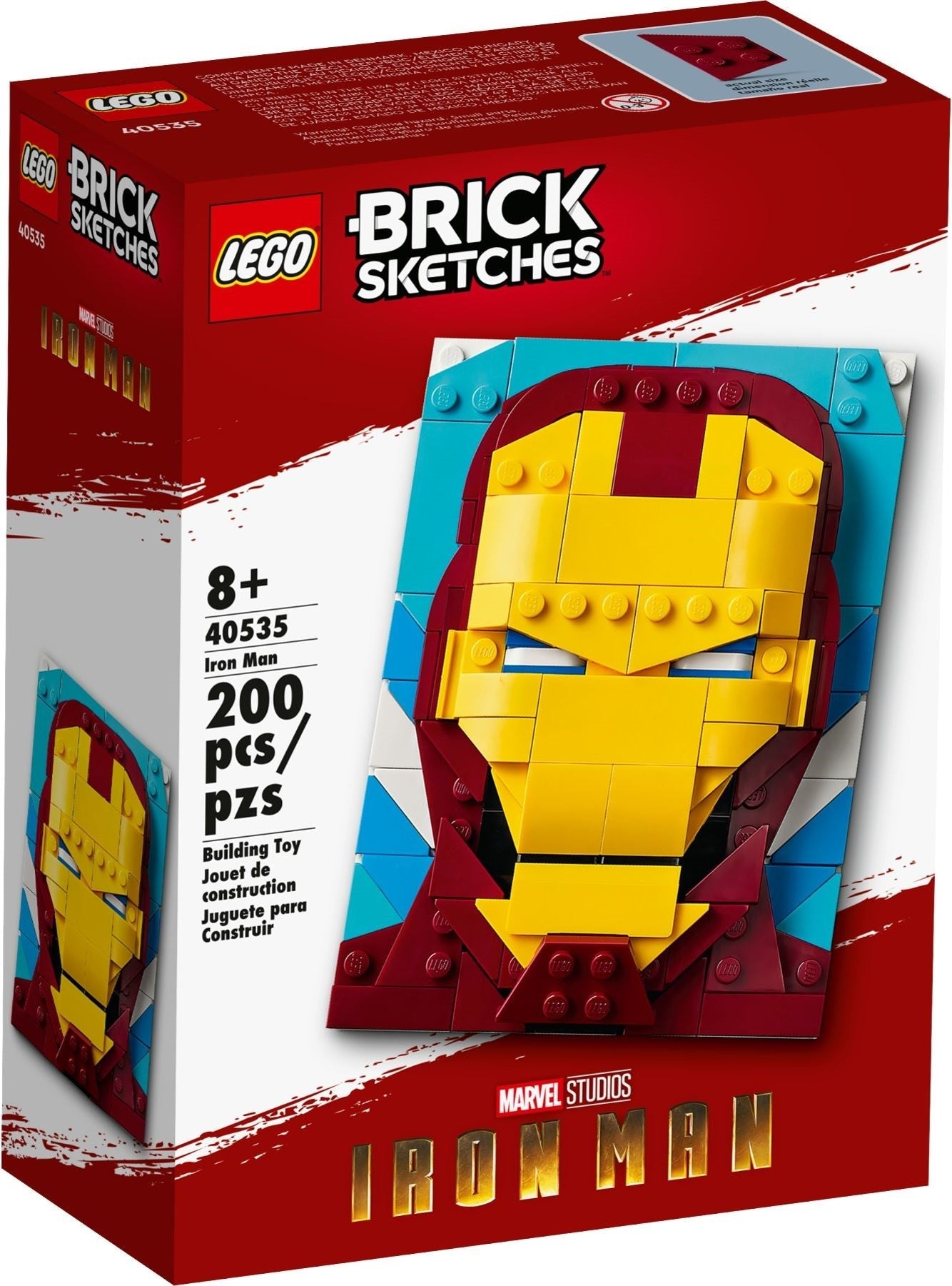 LEGO 40535 Iron Man Brick Sketches Portrait - SuperSaverAU - view 1