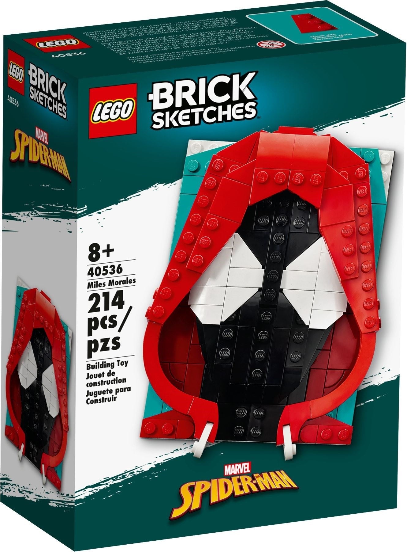 LEGO 40536 Miles Morales Brick Sketches Portrait