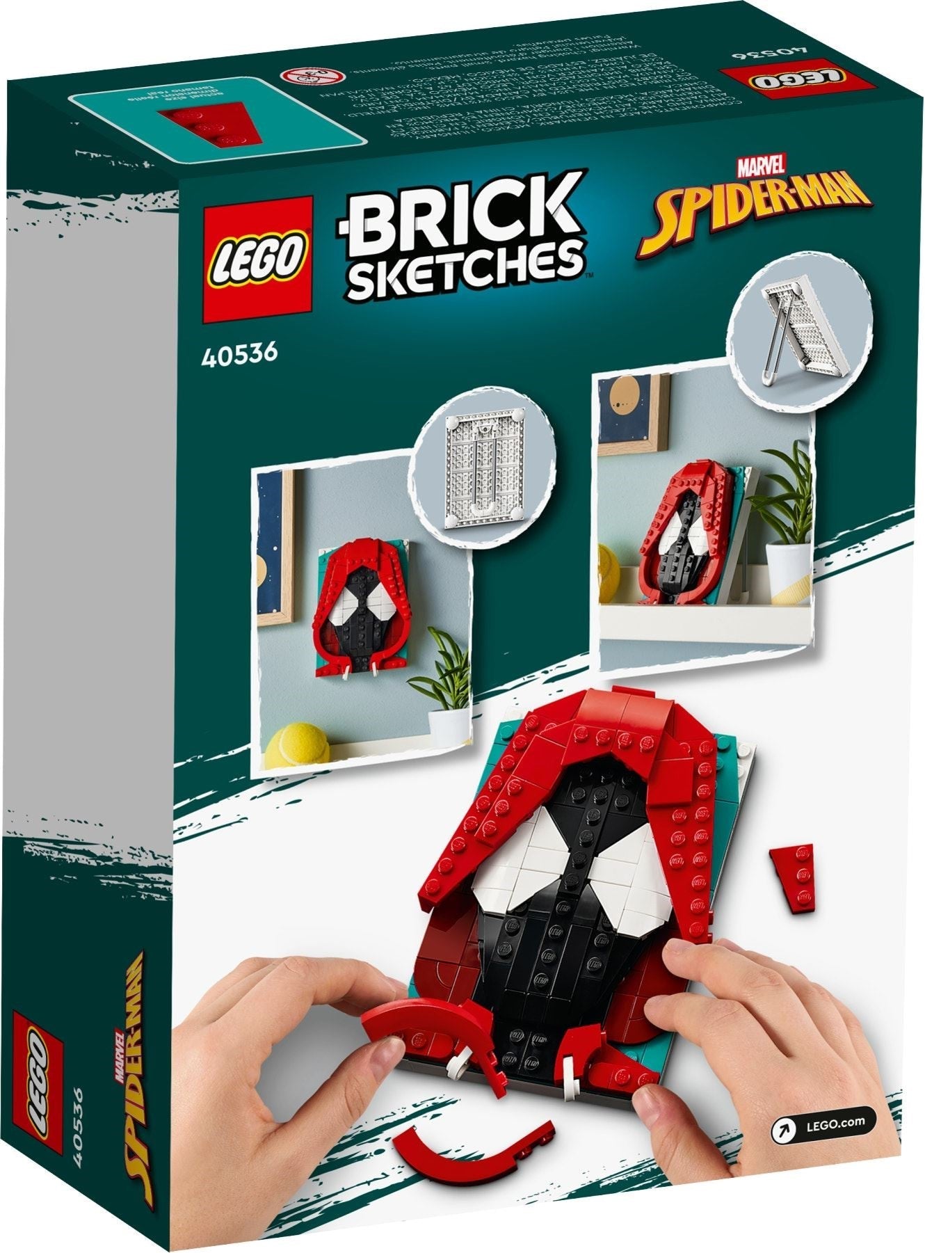 LEGO 40536 Miles Morales Brick Sketches Portrait - SuperSaverAU - view 3