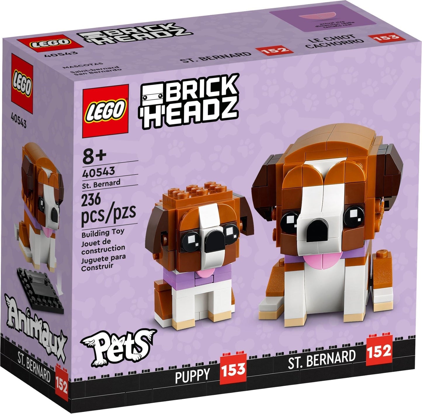 LEGO 40543 BrickHeadz St. Bernard Dog & Puppy