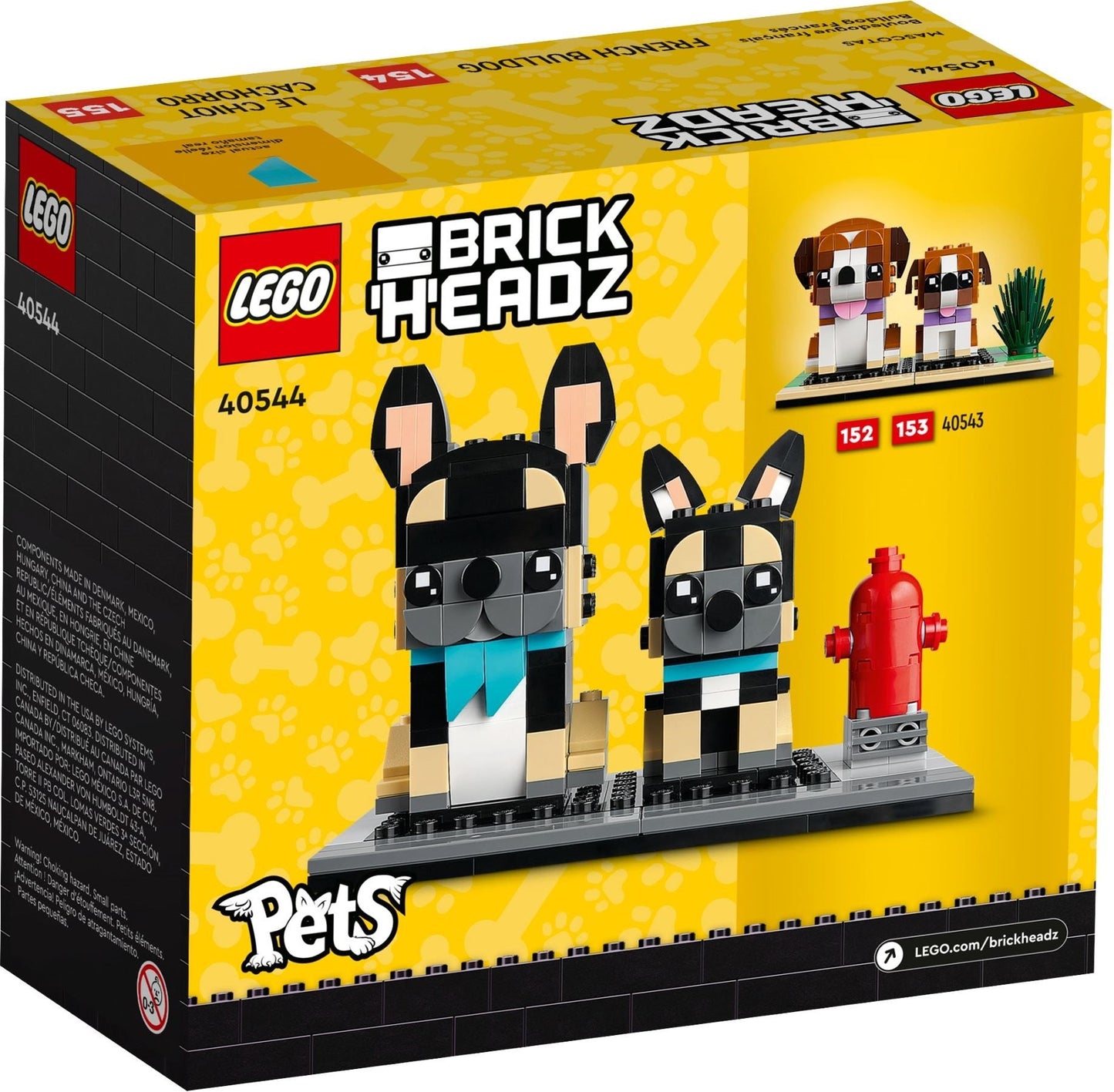 LEGO 40544 French Bulldog & Puppy BrickHeadz Set