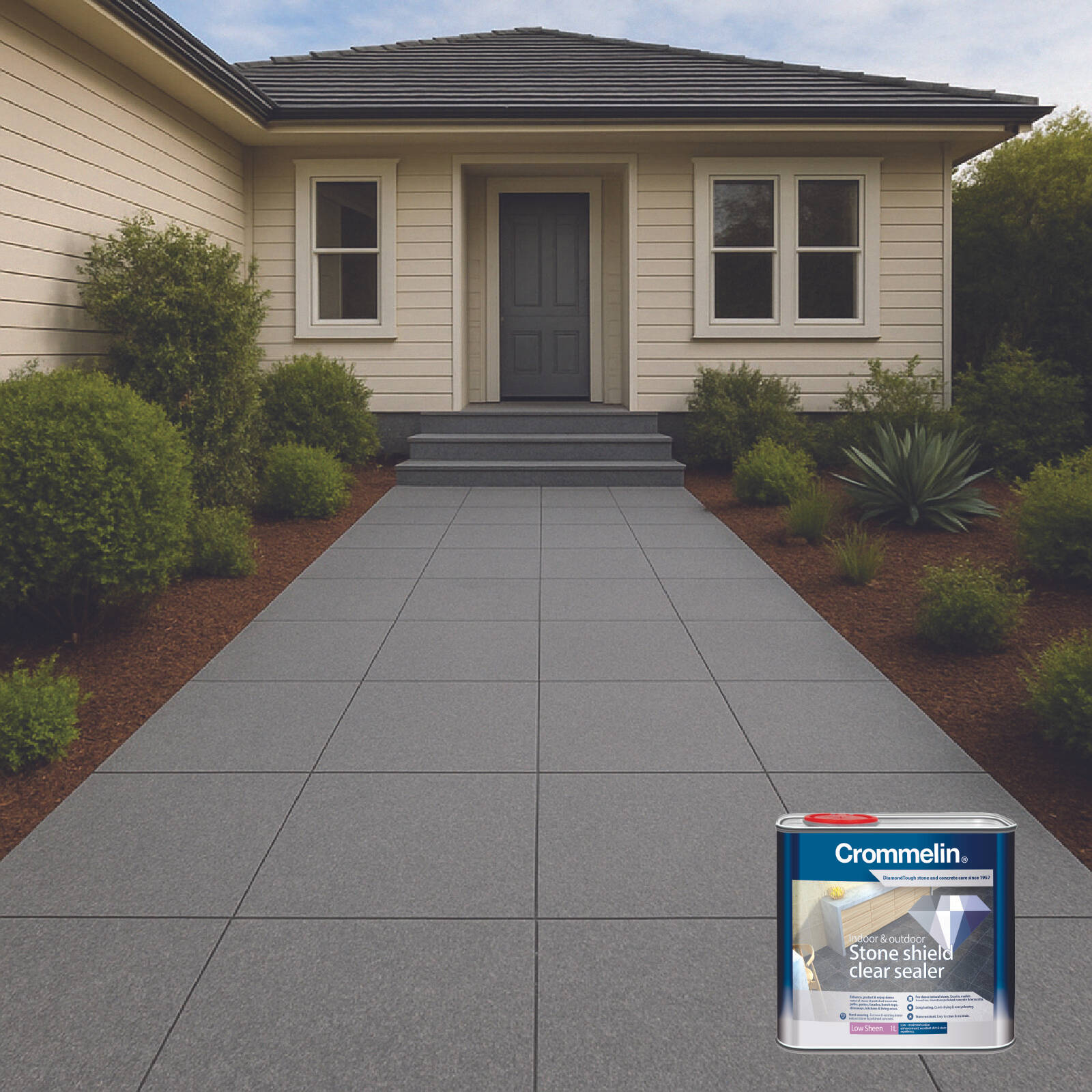 Crommelin DiamondTough Stone Shield Clear Sealer 3L - Waterborne Indoor & Outdoor