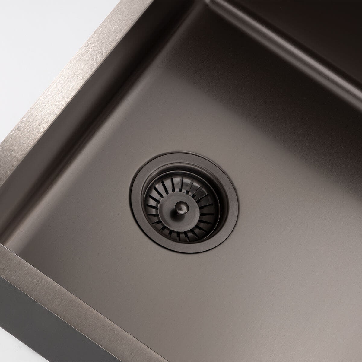 Titan single bowl kitchen sink - everyday matte gunmetal finish, AISI316 stainless - TSGM52