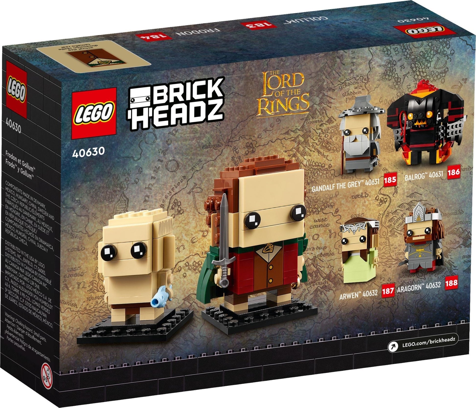 LEGO 40630 Frodo™ & Gollum™ Brickheadz，Lord of the Rings- Auzzi Store