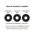 FIX-A-LOO Seating Washer 10 Pack Rubber 62mm OD Suits Caroma and Dux Cisterns