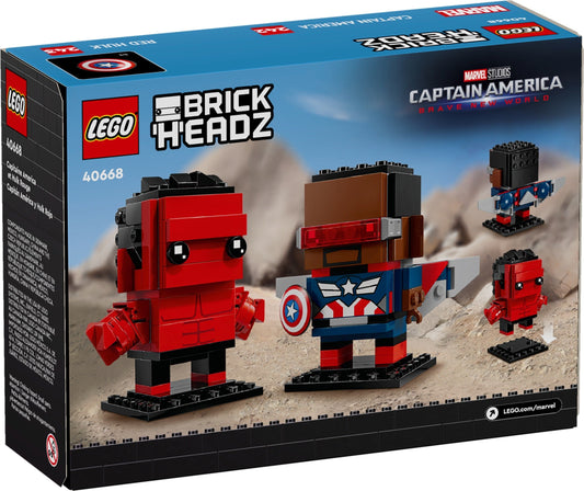 LEGO 40668 Captain America and Red Hulk Brickheadz Figures