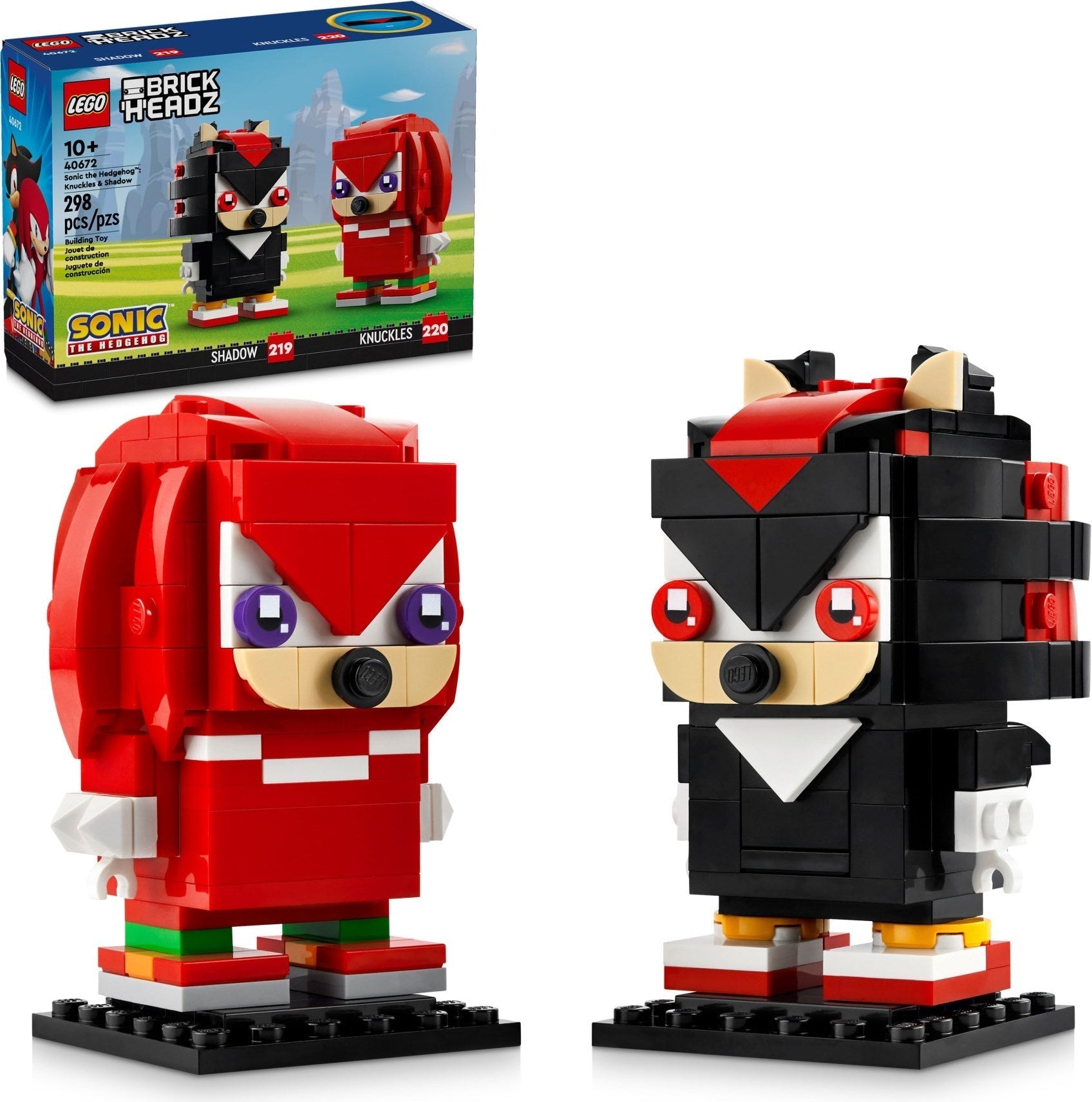 LEGO 40672 Sonic the Hedgehog Knuckles & Shadow BrickHeadz - SuperSaverAU - view 1