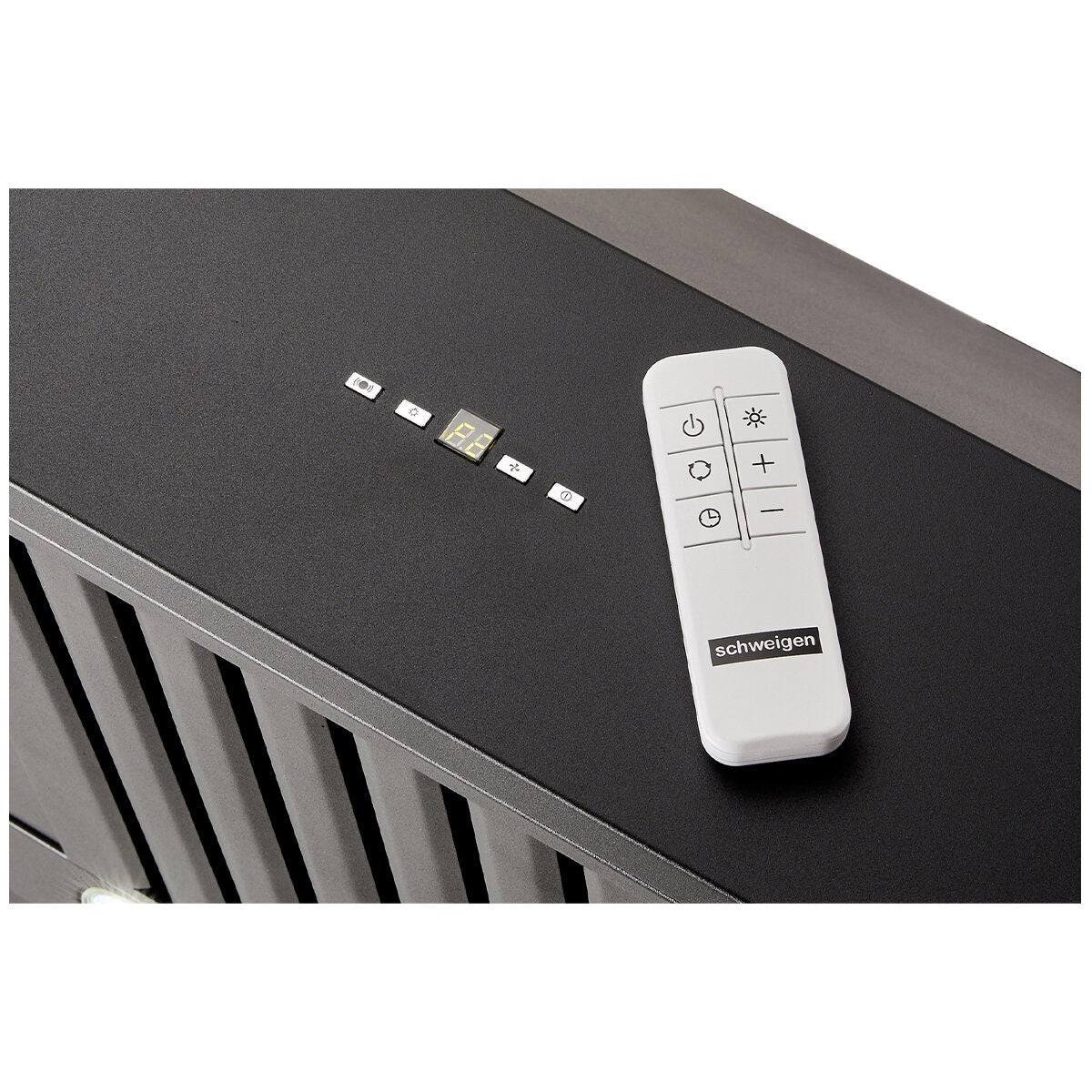 Schweigen 120cm Wall Mounted BBQ Rangehood - Black, 3000m³/h, 4 Speeds, Touch Controls - CL8912BSP2KIT