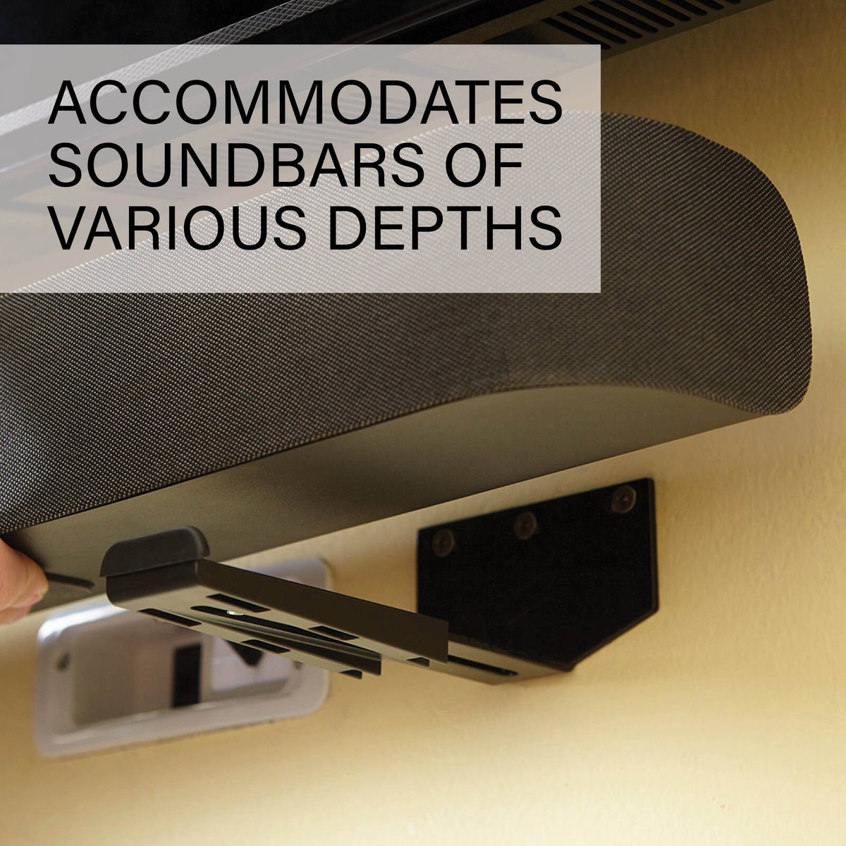 Sanus 9kg Soundbar Mount - LSBWM1-B2 - 91.2mm x 62mm x 95.2mm - Easy Installation - SuperSaverAU - view 4