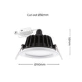 DETA 11W 92mm Tri-Colour Dimmable LED Downlight, IP65 Indoor/Outdoor DET270TRI