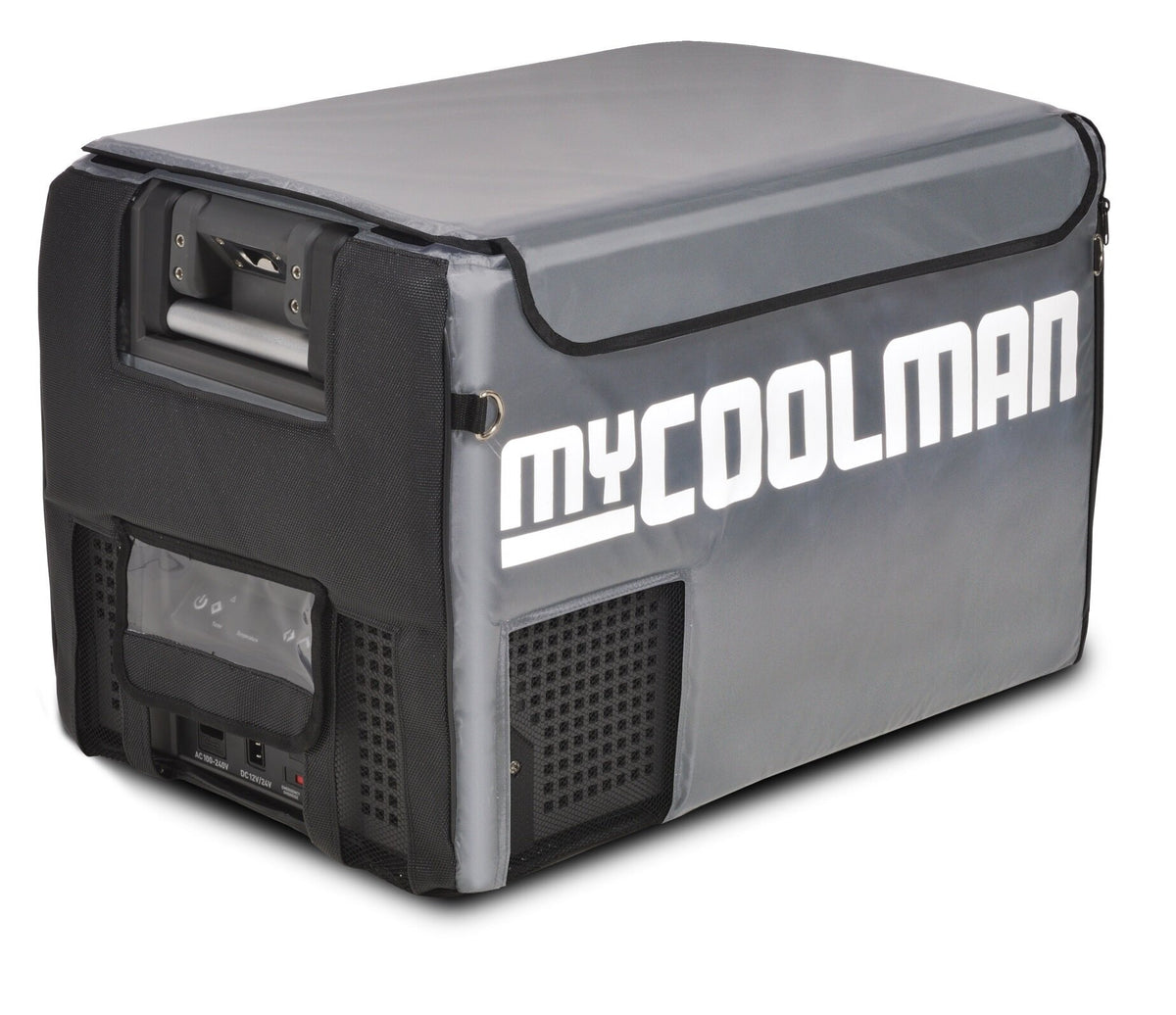myCOOLMAN 44L portable fridge cover - aluminium coated polyester insulation, rugged nylon, grey - CCP44-COVER