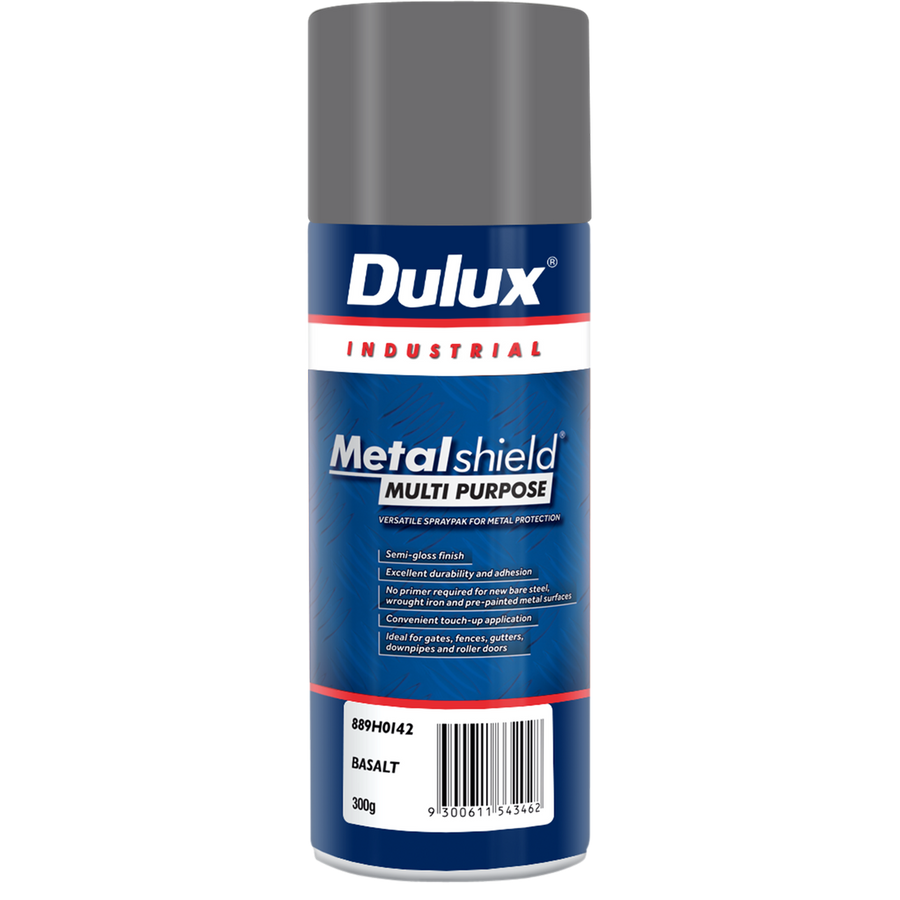 Dulux Metalshield Spray Paint 300g - Multipurpose - Satin Basalt - SuperSaverAU - view 1