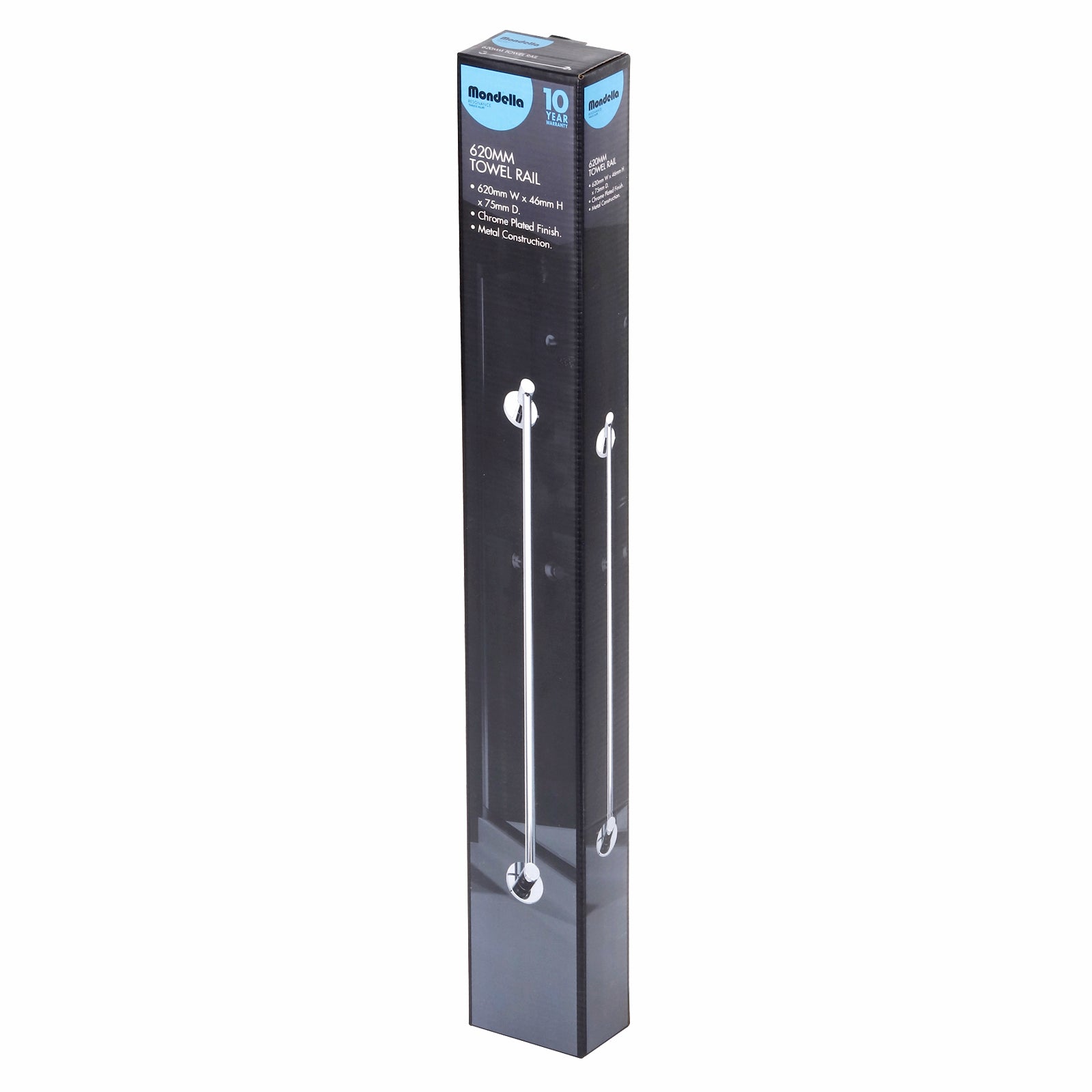 Mondella Resonance 620mm Chrome Single Towel Bar - Metal, Hardware Included