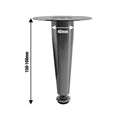Adoored 150mm Brushed Nickel Tapered Metal Legs - Easy Installation - Durable - SuperSaverAU - view 2