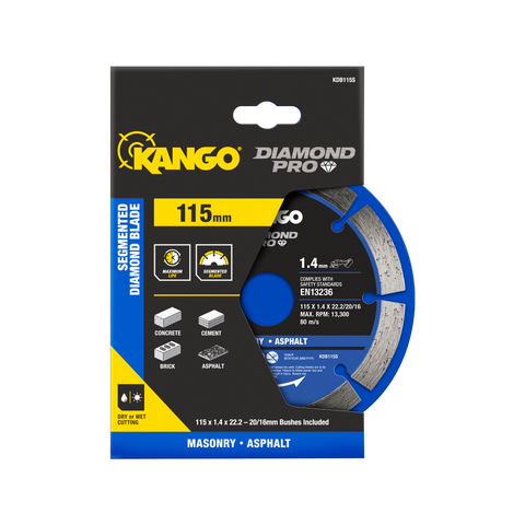 Kango Segmented Diamond Saw Blade - 115mm - Diamond - Dry Cutting - SuperSaverAU - view 1