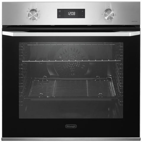 DeLonghi 60cm Multifunction Built-In Oven - 85L, Air Fry, Easy Steam, Stainless Steel - NSM11XL