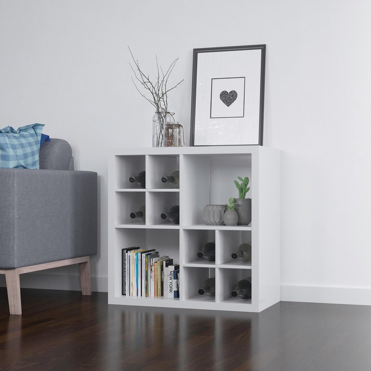 Flexi Storage Clever Cube - 335mm x 385mm x 335mm - Oak - Divider Insert - SuperSaverAU - view 3