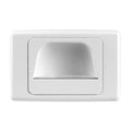 DETA Reverse Bull Nose Brush Wall Plate 50mm White Polycarbonate