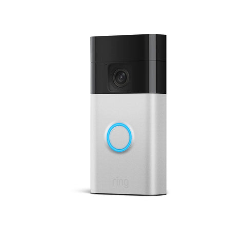 Ring Battery Video Doorbell, Satin Nickel - Wireless with Night Vision & 2-Way Talk