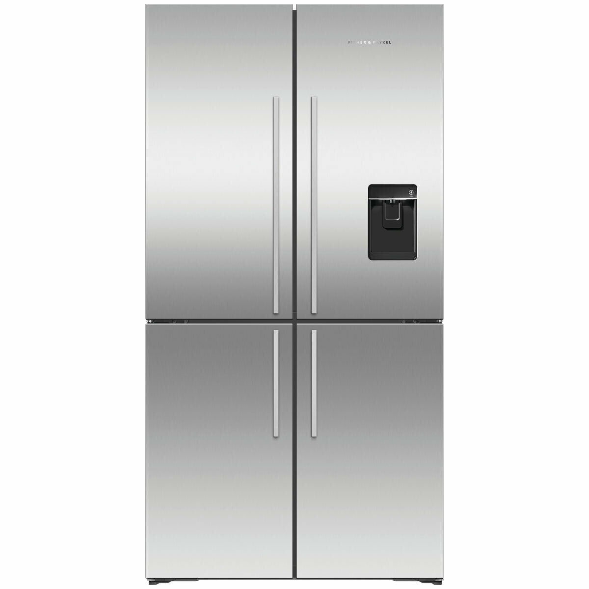 Fisher & Paykel Series 7 538L Quad Door Fridge - Ice and Water - EZKleen Stainless Steel - RF605QDUVX2