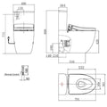Toto Elong Back To Wall Smart Toilet Suite - Gloss White, S7 Washlet, Air-In Wonderwave, Auto Lid - ELONGBTWS7