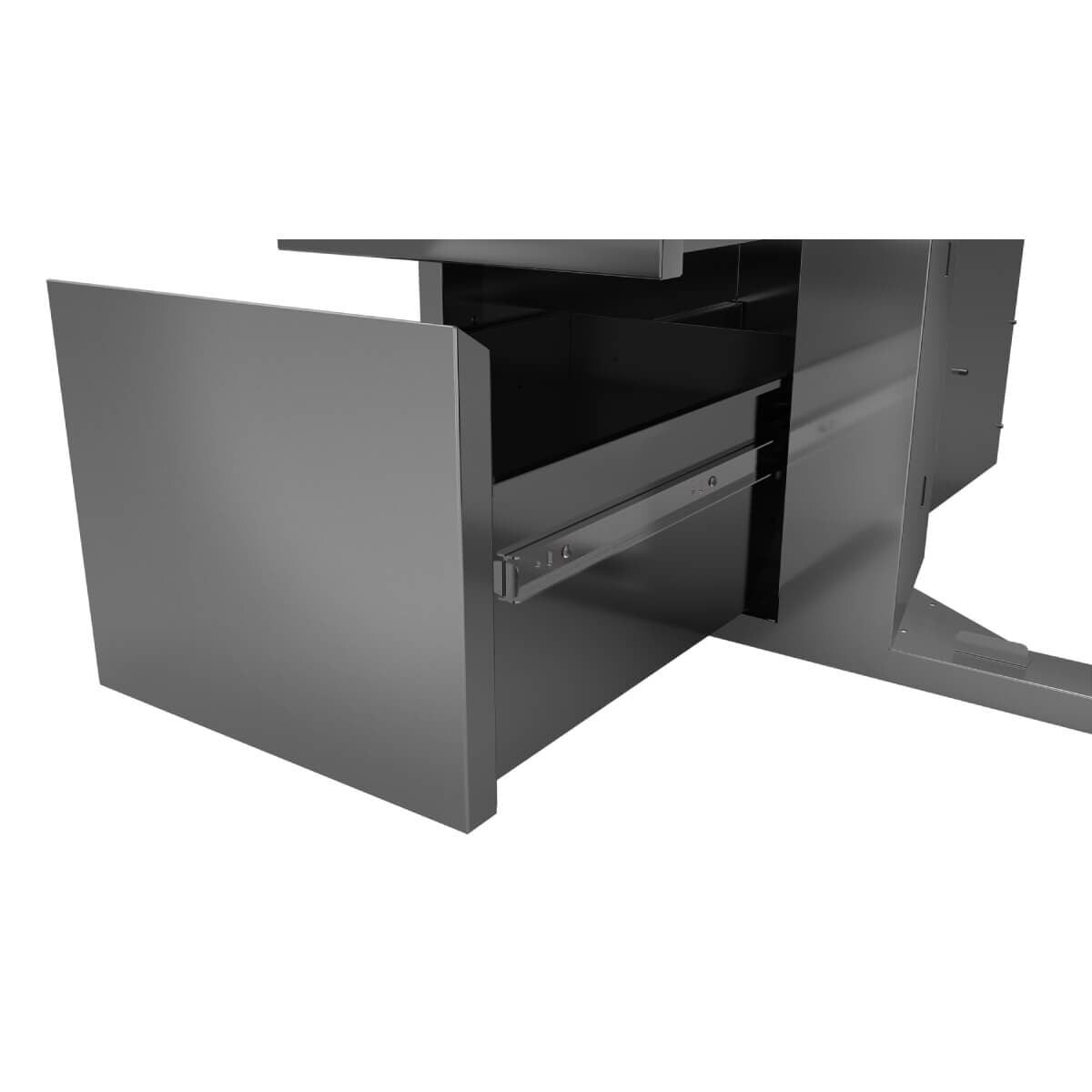 Beefeater Stainless Steel Single Cupboard Door with 2 Drawers - Easy-Glide Drawers - BOC2050SA