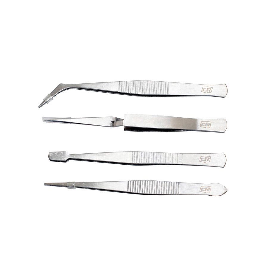 Craftright 4 Piece Tweezers Set for Precision & Hobby Work