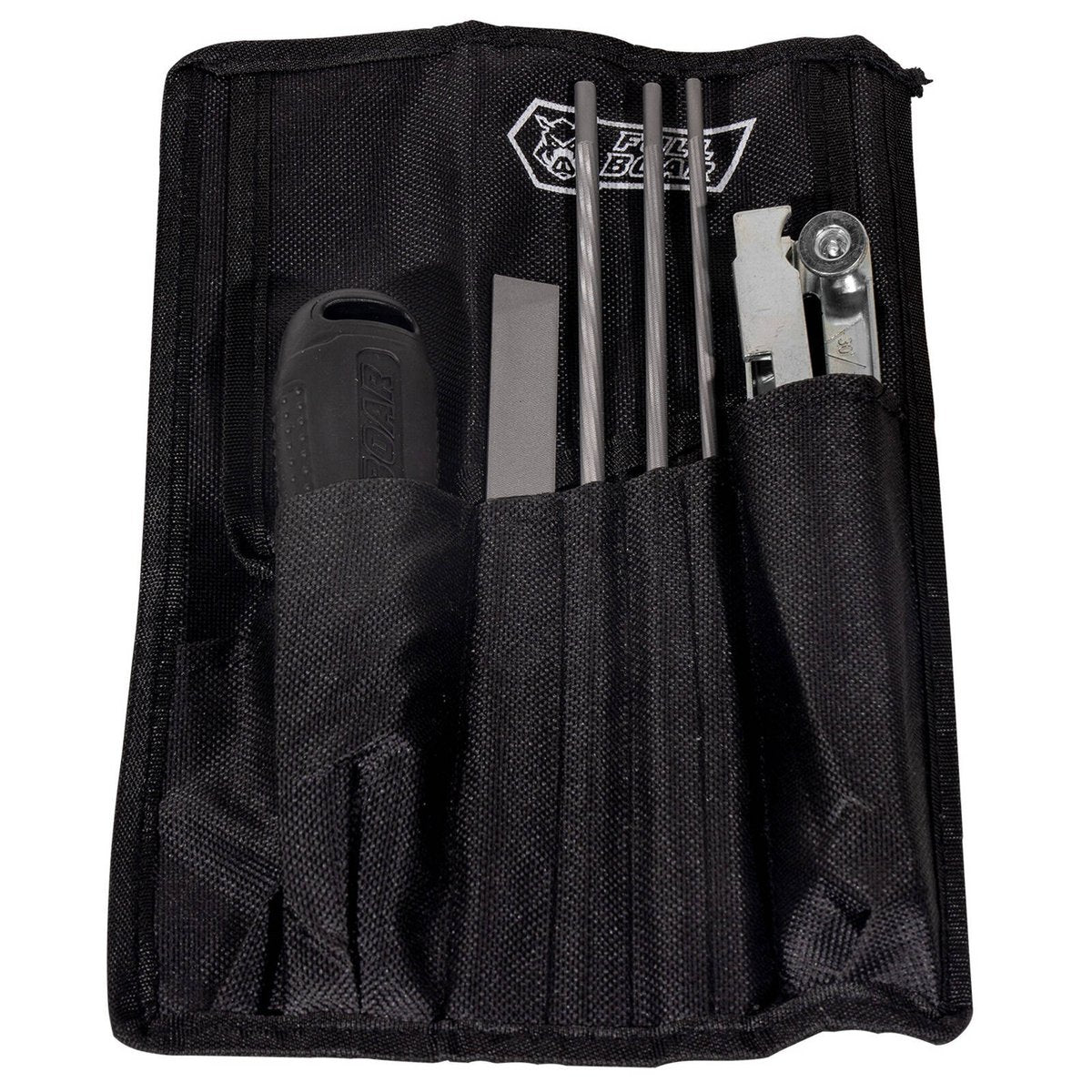 Full Boar Chainsaw Sharpening Kit 7 Piece - 3 Round Files - Portable Pouch - SuperSaverAU - view 2