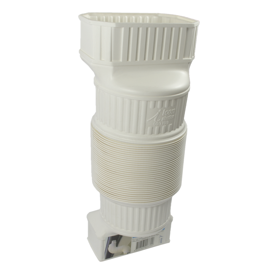 Icon Plastics Plumber's Elbo Flexible Downpipe Connector 100mm Polypropylene Durable - SuperSaverAU - view 1