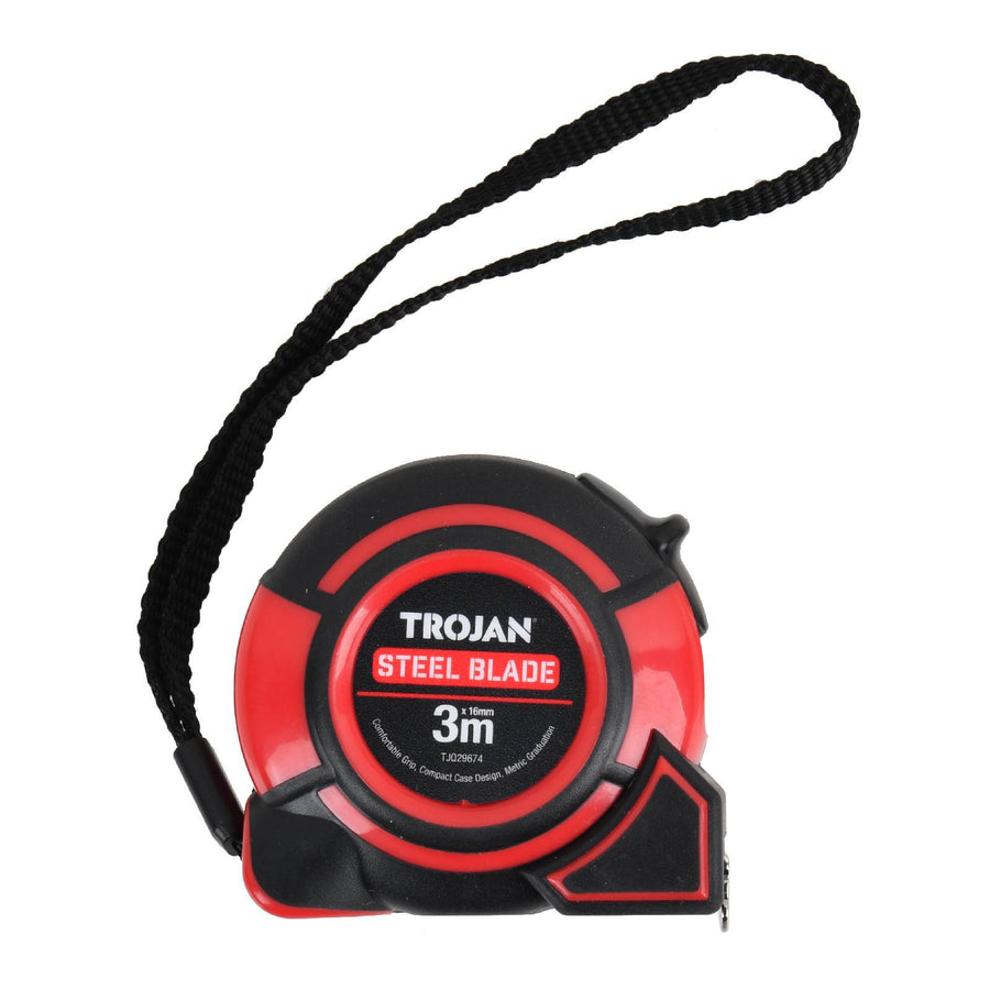 Trojan 3m Tape Measure with Metric mm Graduations