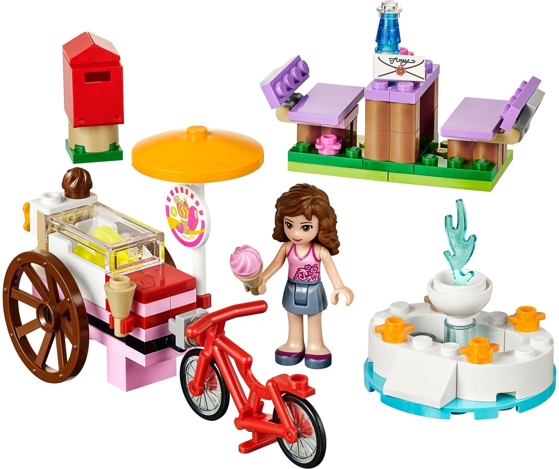 LEGO 41030 Olivia's Ice Cream Bike Playset - Heartlake City - SuperSaverAU - view 7