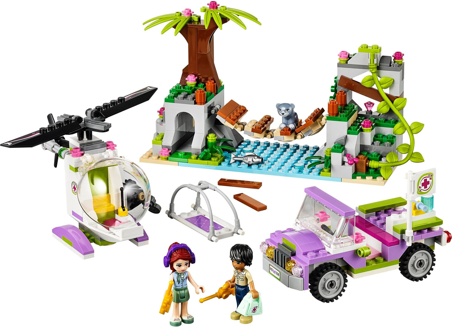 LEGO 41036 Jungle Rescue Helicopter Offroader Playset