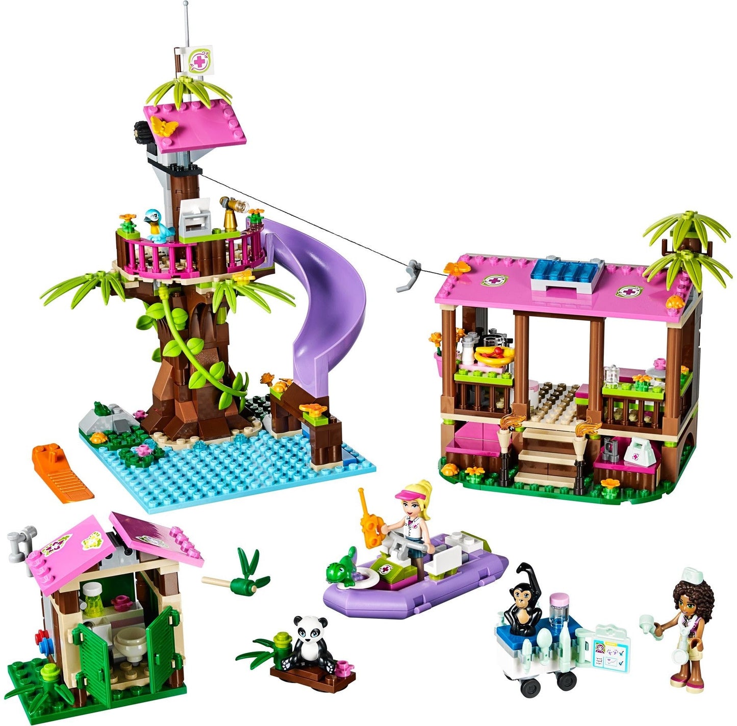 LEGO 41038 Jungle Rescue Base Playset with Animals