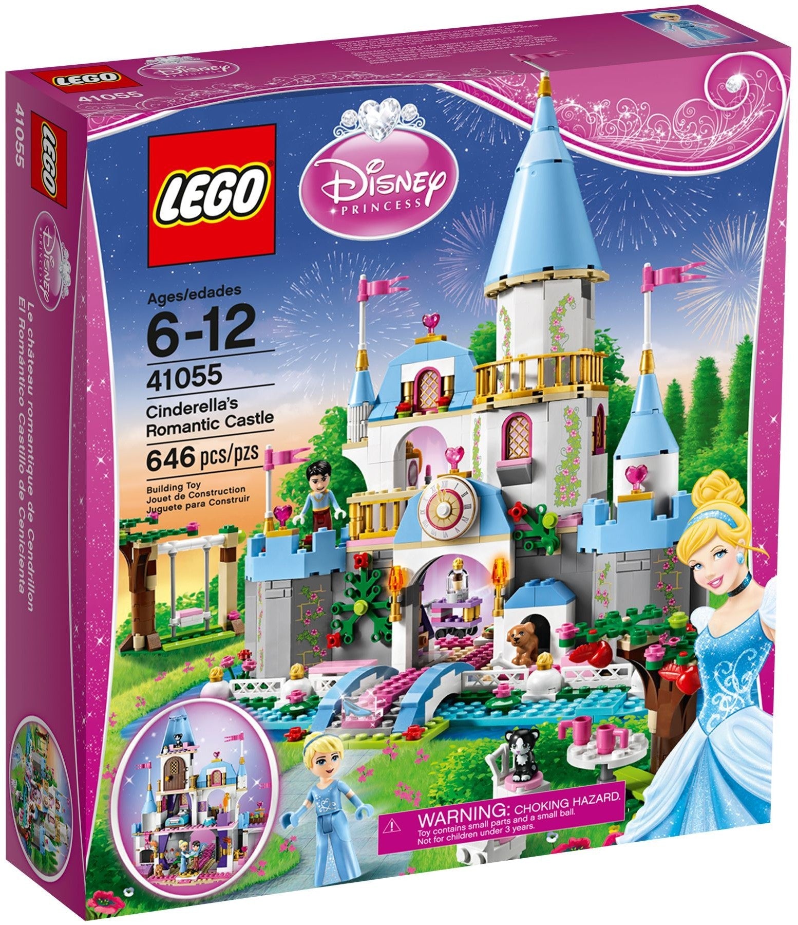 LEGO 41055 Cinderella's Romantic Castle: Prince Charming, Ball, & Animals - SuperSaverAU - view 1