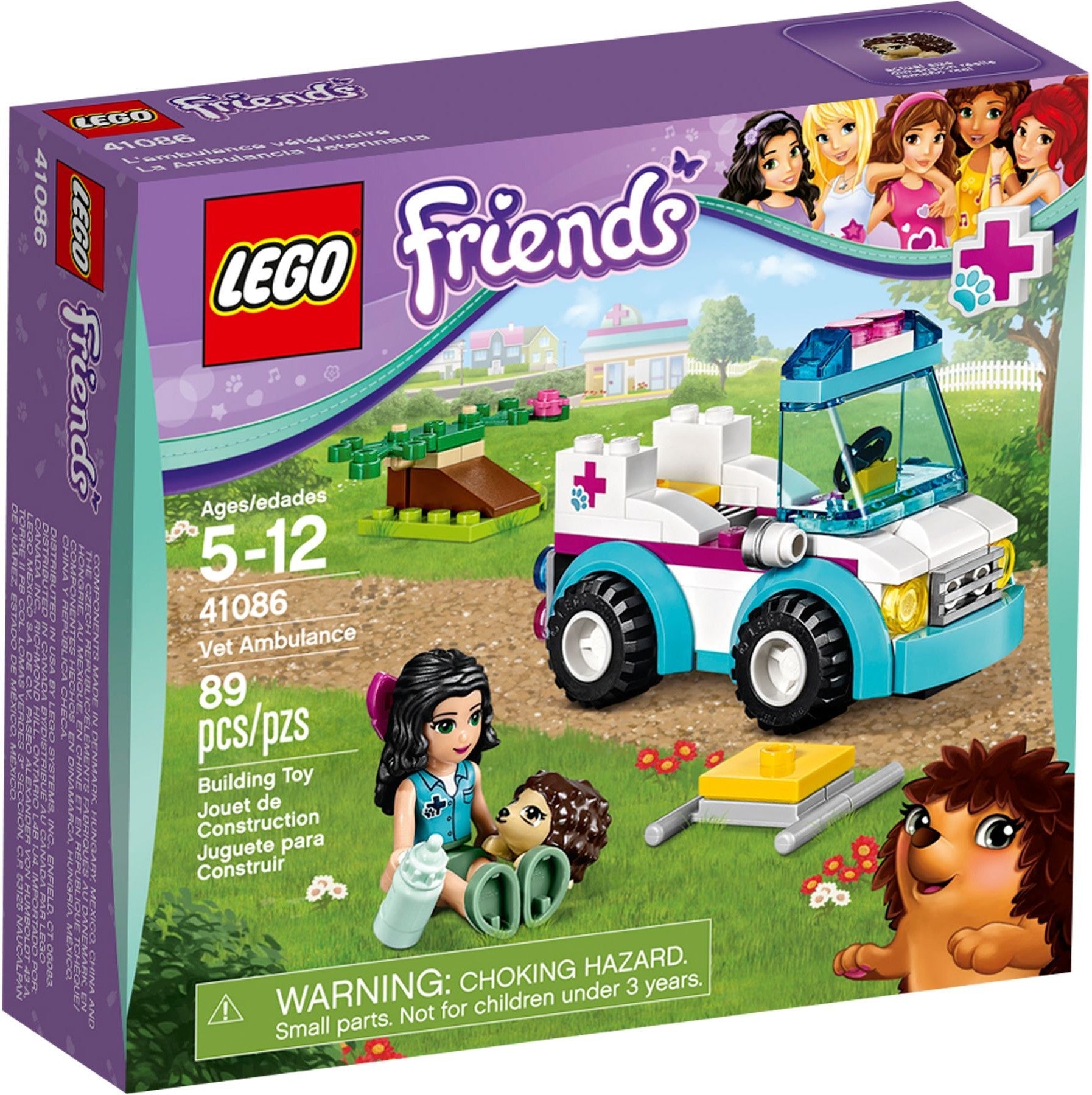 LEGO 41086 Vet Ambulance Rescue: Emma & Hedgehog - SuperSaverAU - view 1