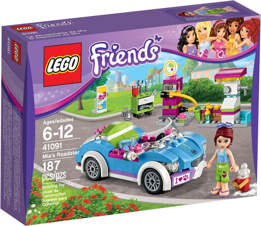 LEGO 41091 Mia's Roadster: Heartlake City Car & Gas Station Playset - SuperSaverAU - view 1
