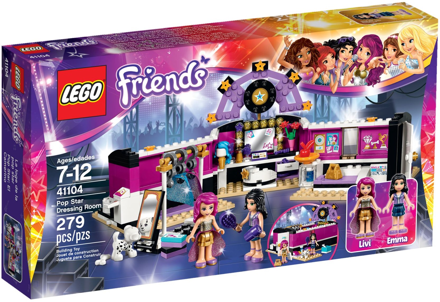 LEGO 41104 Pop Star Dressing Room with Livi & Emma Mini-Dolls - SuperSaverAU - view 1