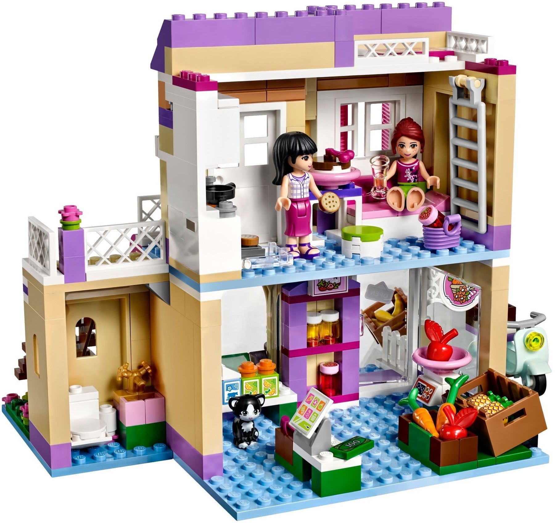 LEGO 41108 Heartlake Food Market: Grocery Store & Delivery Fun - SuperSaverAU - view 2
