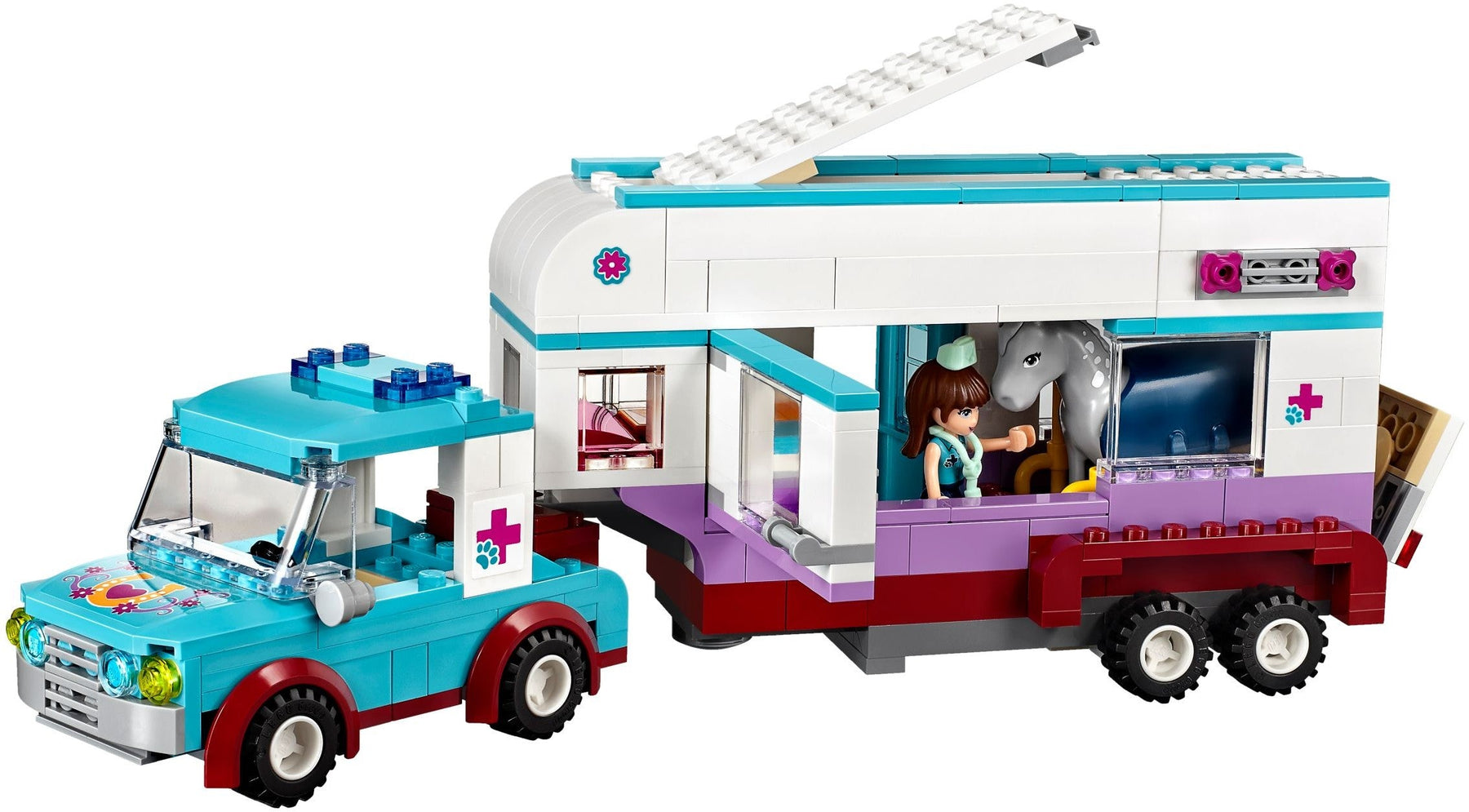 LEGO 41125 Horse Vet Trailer: Rescue & Care for Injured Ponies - SuperSaverAU - view 3
