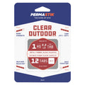 Permastik 30mm x 30mm Clear Outdoor Mounting Tabs - 12 Pack Acrylic Indoor & Outdoor