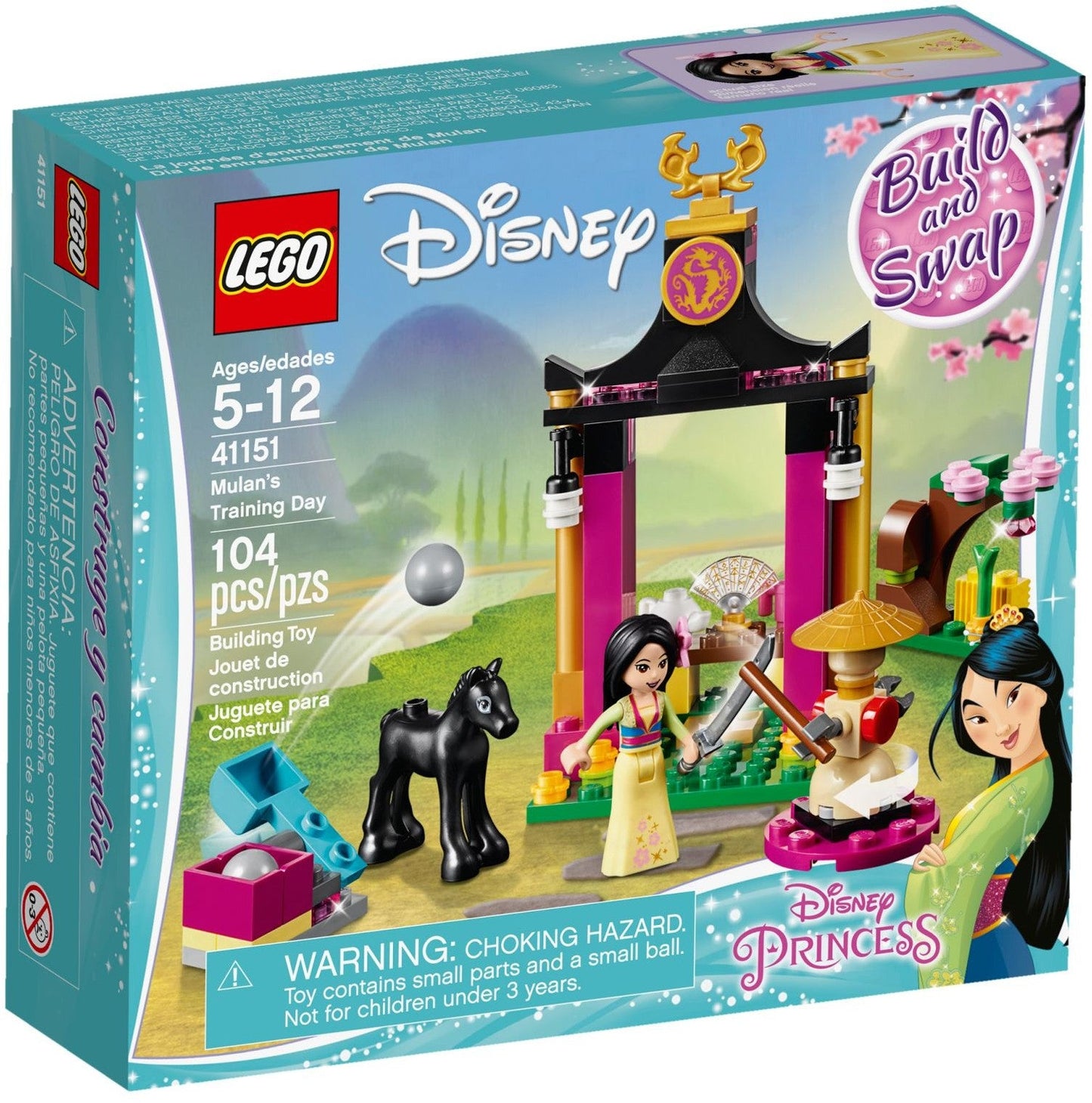 LEGO 41151 Mulan's Training Day: Temple, Khan & Accessories