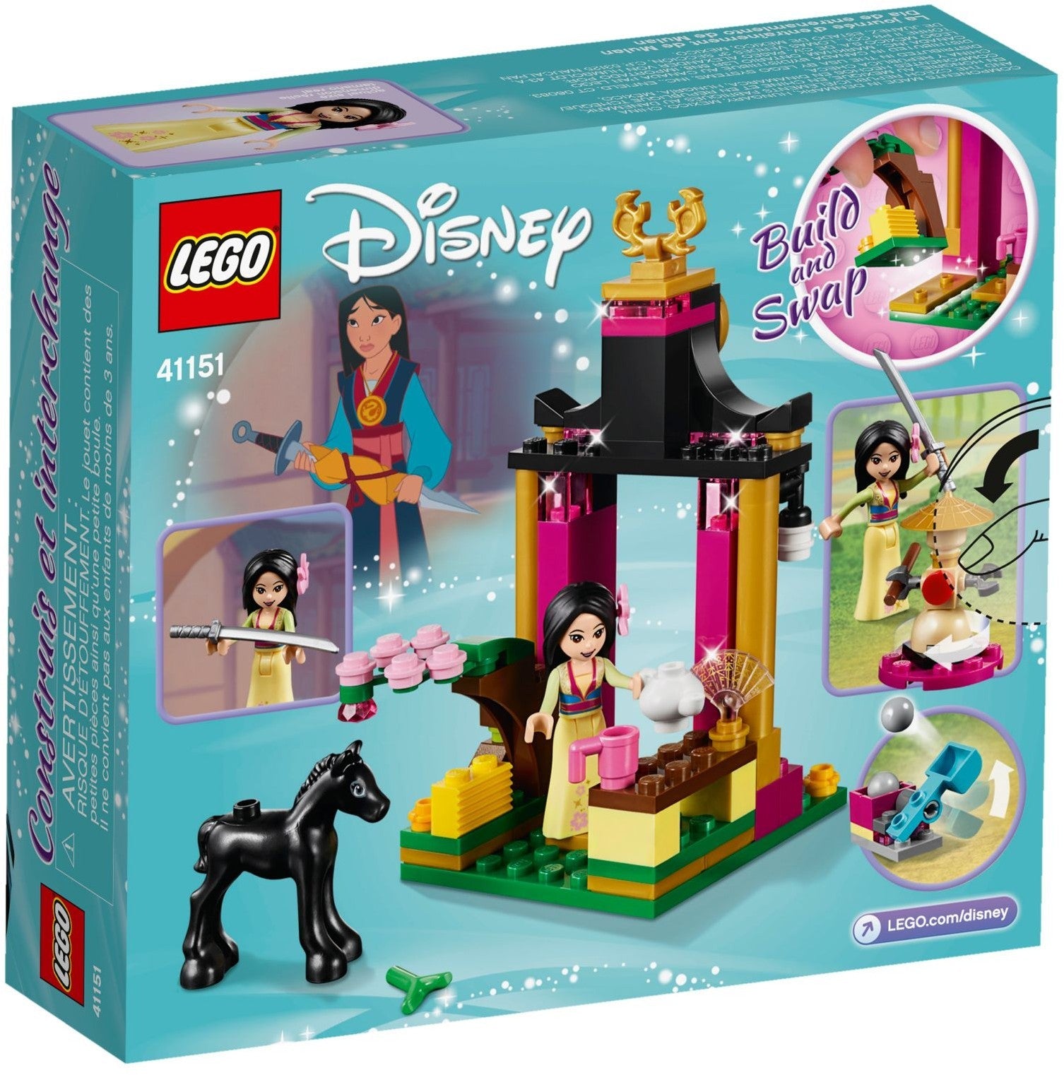 LEGO 41151 Mulan's Training Day: Temple, Khan & Accessories - SuperSaverAU - view 2